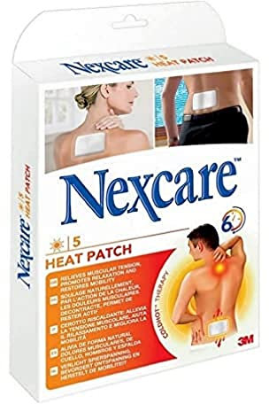 Nexcare Wärmepflaster, 9,5 cm x 13 cm, 5 selbstklebende Wärmepflaster pro Packung, zur Linderung von Muskelschmerzen, Steifheit, Verspannungen oder Rückenschmerzen, Thermotherapie
