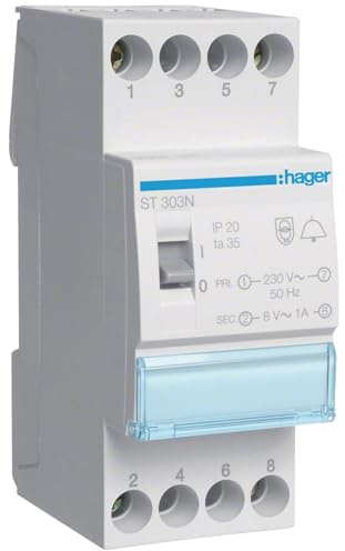 Hager Klingeltransformator mit Schalter ST303N