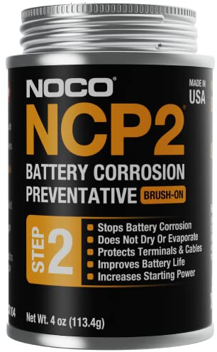 NOCO NCP2 CB104 4 Oz Oil-Based Brush-On Battery Corrosion Preventative, Corrosion Inhibitor, and Battery Terminal Protector Grease