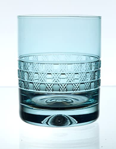 Set di 6 bicchieri da whisky in cristallo colorato, bicchieri per acqua, whisky, cristallo al piombo 24%