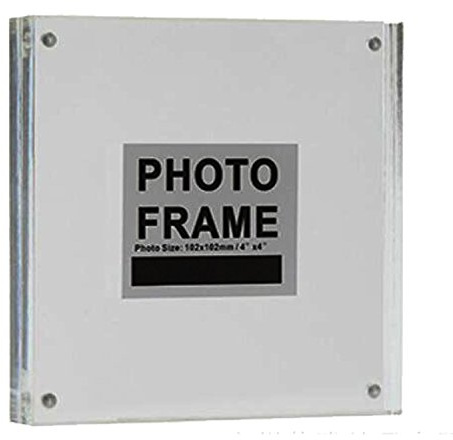 Yakri Bild Rahmen Plexiglas magnetisch, Acryl Bilderrahmen mit magnetischer Verschluss, transparent, 20.3x20.3cm