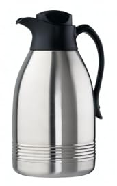Addis Prestige Vacuum Flask Jug Catering Hotel Dining Commercial Restaurant, 2 Litre, Stainless Steel/Black