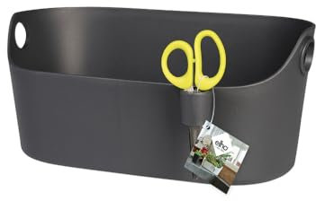 Elho Brussels Kräuter Station - Blumentopf - Anthrazit - Drinnen - Ø 18.5 x H 13.3 cm