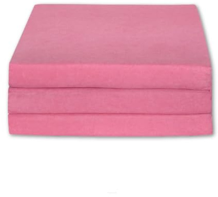 FORTISLINE Klappmatratze 195x80x9 cm, 3-teilige Faltmatratze, Gästematratze, Reisematratze und Campingmatratze, Schaumstoffmatratze mit abnehmbarem Bezug, Oeko-TEX, hergestellt in der EU