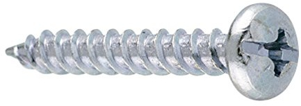Apolo 937Tg - Tornillo Doble Rosca Tipo Tornigrap Nº 37 de 4,8X32 Cabeza Alomada, Acero Cincado, 100 Unidades