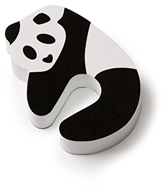 Mommys Helper Panda Door Pinch Guard, Black/White