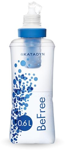 Katadyn BeFree - Filtro dell'acqua da 0,6 l, flusso rapido, membrana EZ Clean da 0,1 micron, per sport di resistenza, campeggio e viaggi con zaino in spalla
