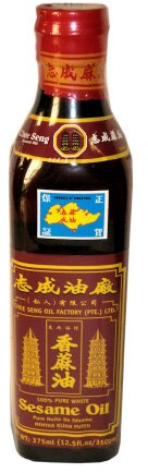 Aceite de sésamo blanco 375 ml en botella de cristal con dosificador, sabor suave y aroma delicado para aliños, wok, noodles y cocina asiática