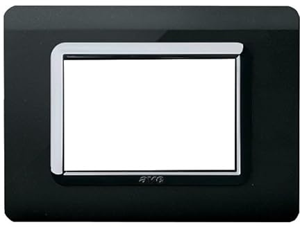 Placca Ave Tecnopolimero 44 3 Moduli Nero Assoluto 44Py03Nal