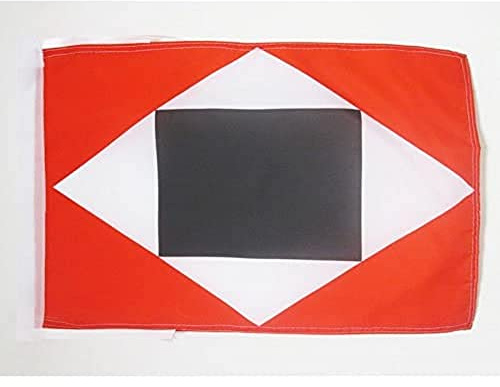 AZ FLAG Bandera de Venezuela Guerra A Muerte 45x30cm - BANDERINA Guerra DE Independencia VENEZOLANA 30 x 45 cm cordeles | Uso interior y exterior Enseña de la guerra de independencia venezolana costuras dobles y bordes reforzados