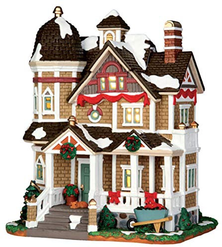 Lemax - Porzellan-Weihnachtsfigur 'The Williams House' - Braun, Beleuchtet, Tischplatte