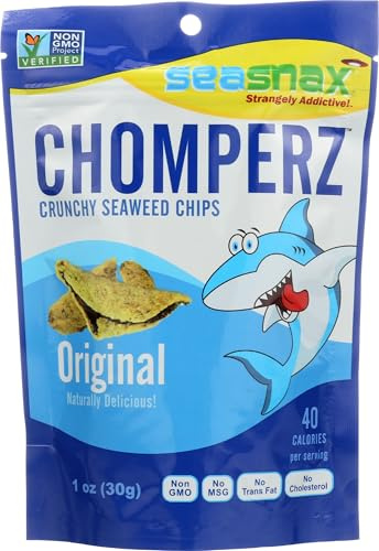 SeaSnax Chomperz Crunchy Seaweed Chips-Original-1 oz