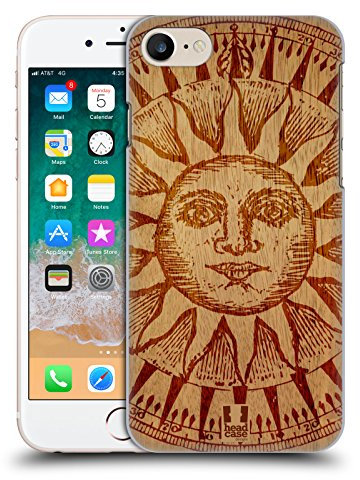 Head Case Designs Soleil Art en Bois Coque Dure pour l'arrière Compatible avec Apple iPhone 7/8 / SE 2020 & 2022