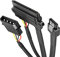 KabelDirekt – 30cm câble d’Alimentation SATA 22 Broches vers Molex 4 Broches et 60cm câble de données SATA 3 6 Gbit/s 7pin
