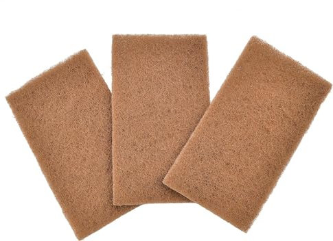 mastrad Walnut Shell Non-Scratch, Brown, Scouring Pads, Set of 3