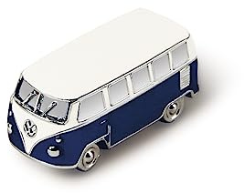 BRISA VW Collection - T1 Bulli Bus Kühlschrankmagnet 3D Modell | Volkswagen Magnet für Büro, Küche, Magnettafel, Retro Fanartikel Geschenkdose, Zink-Aluminium-Legierung mit Emaille, Blau