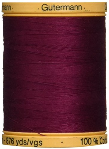 Gutermann Natural Cotton Thread Solids 876yd, Burgundy