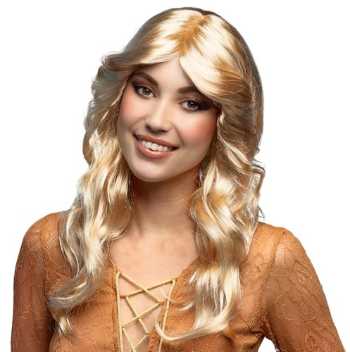 Boland - Perruque Chique, cheveux synthétiques longs et lisses avec frange, coiffure, EM, WM, accessoire, costume, accessoire, fête de thème, carnaval