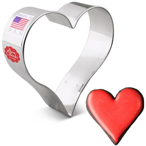 Ann Clark Cookie Cutters Cortador de galletas corazón - 8,9 cm - Acero fabricado en EE. UU.