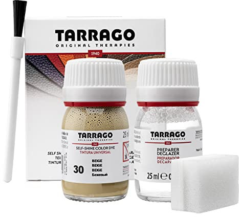 Lederfarbe Color + Preparer für Naturleder, Synthetik und Textil | Lederfärbemittel 25 ml | Farbstoff für Schuhe