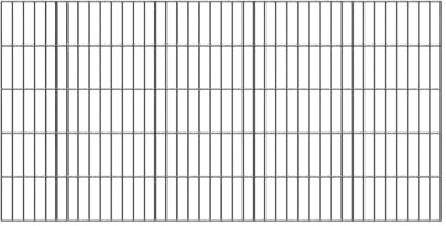 Alberts 642907 Doppelstabmattenzaun | verschiedene Längen und Höhen | kunststoffbeschichtet, anthrazit | Höhe 100 cm