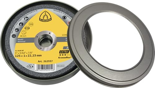 Klingspor Kronenflex A 60 EX Trennscheiben 0,8-1,0 mm - für Edelstahl und Metalle - KT|EXTRA|A60EX|S|GER|125X1X22,23|DOSE -UN - Inhalt: 10 Stück