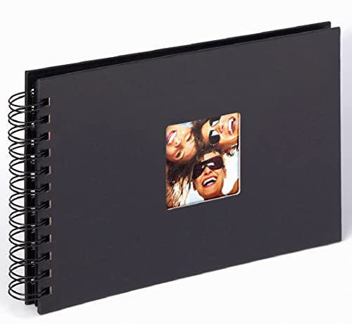 walther design Álbum de Fotos Negro 23 x 17 cm álbum en Espiral con Recorte de Portada, Fun SA-109-B