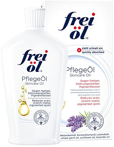 frei öl PflegeÖl, Hautpflege-Spezialist gegen Narben, Dehnungsstreifen und Pigmentflecken, Körperöl, Mikrobiom-freundlich und vegan, 125 ml