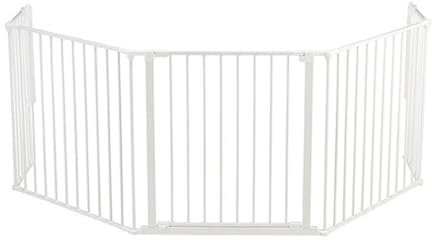 BabyDan Flex XL, 90-278 cm, Kaminzaun/Treppengitter/Raumteiler/Kaminumrandung, Weiß, Hergestellt in Dänemark - Kinderschutzgitter/Sicherheitsgitter (Haustiergitter/Hundegitter/Hundespielgehege)