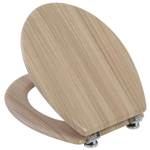 FERIDRAS 183031 Inodoro, Madera, Roble Blanqueado, 5 x 37 x 45 cm