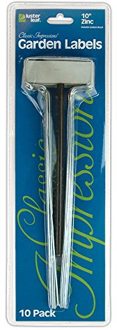 Luster Leaf Classic Impressions 25,4 cm Zink Garten Pflanze Label – 10 Stück 782 Zink