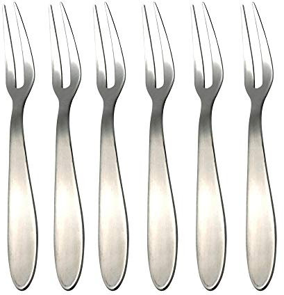GRÄWE 6 Stück Schneckengabel/Cocktailgabel aus Edelstahl 18/10
