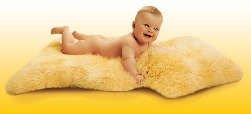 HEITMANN Baby Lammfell gold-beige geschoren 70-80 cm, Haarlänge 50 mm