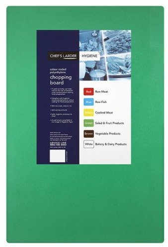 Chefs Larder Hygiene Schneidebrett Grün (Salat und Obst Produkte) 45cmx30cm