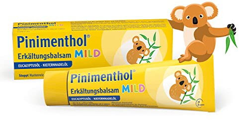 Pinimenthol Erkältungsbalsam mild Kinder | 20g | Eucalyptusöl zum Einreiben o. Inhalieren | pflanzlich | stoppt Hustenreiz, löst den Schleim & befreit die Atemwege bei Erkältung | ab 2Jahren