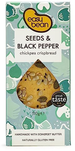 Easy Bean Chickpea Crispbread - Seeds & Black Pepper 110g