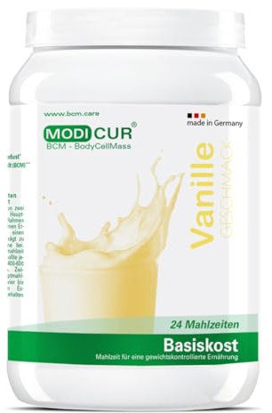 BCM Modicur Basis Vanille 1 Dose à 480g (24 Portionen/BCM Diät/Eiweißshake/BCM BodyCellMass)