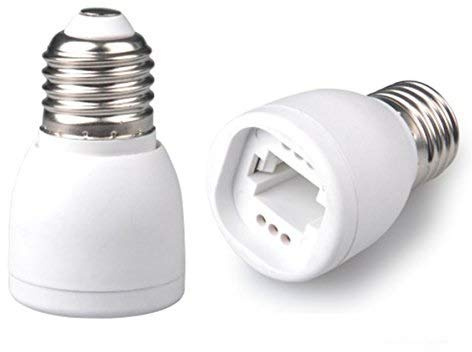 E-Simpo 3pcs B22 E26 E27 to G23 Lamp Base Adapter E27 to G24 Adapter E27 to G23, fit Both 2pin and 4pin Don't fit GX23,NO Ballast Inside. Physically Change Contact (E26/E27 to G24 G23)