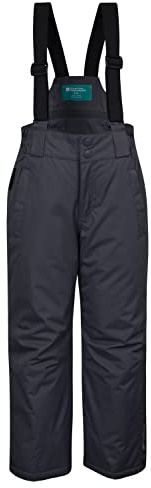 Mountain Warehouse Raptor Kids Snow Pants - Snowproof Boys Ski Trousers, Detachable Braces Bottoms - Ideal for Winter Skiing Holidays & Snowboarding Dark Grey 2-3 Years