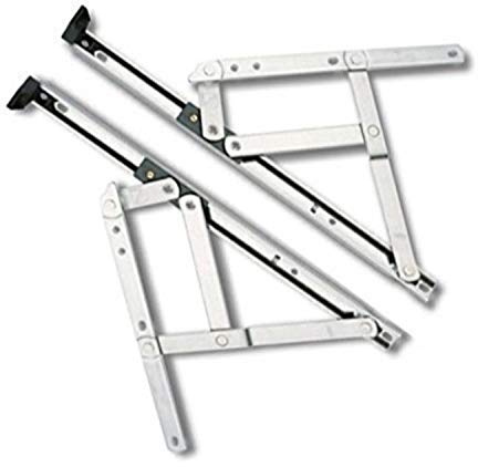 Nico Aluminium Friction Hinge Window Stay - 400mm, Silver, Stainless Steel, Adjustable
