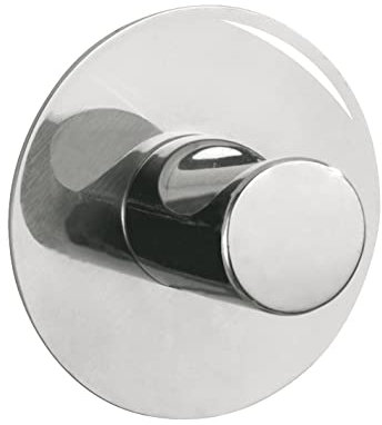 WENKO Wandhaken Savona - Handtuch-Haken, Kleiderhaken, selbstklebend, Edelstahl rostfrei, 5 x 2 x 5 cm, Glänzend