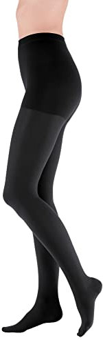 medi mediven comfort Kompressionsstrumpfhose mit Spitze Unisex - Medizinische Kompressionsstrümpfe CCL2 für Damen und Herren - Schwarz - Größe II