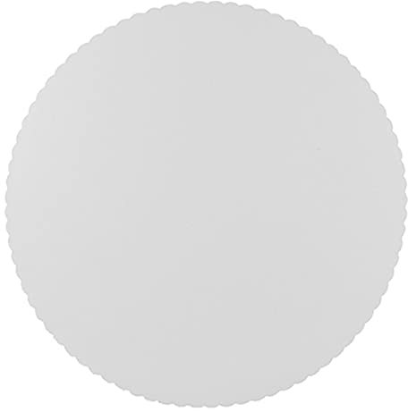 100 Tortenunterlagen, Pappe Pure Rund Ø 30 cm Weiss Mit Gezacktem Rand