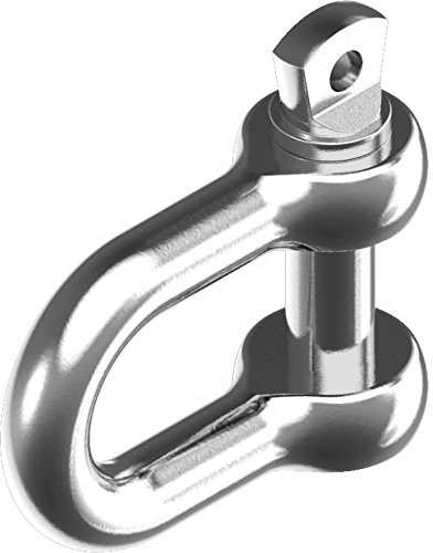 Grillete recto y corto 14mm, acero inoxidable AISI 316