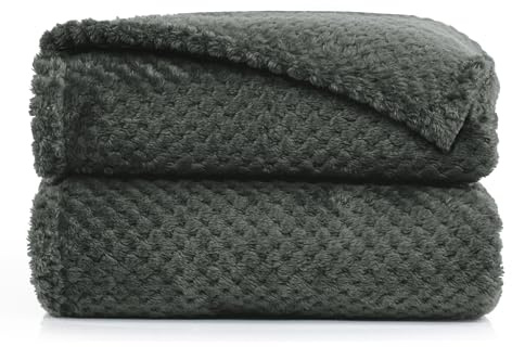DecoKing gosig filt 150 x 200 cm grafit filt mikrofiber levande filt överkast fleece mjuk mjuk gosig skandinavisk stil grå antracit Henry