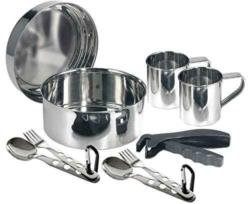 LAKEN Ensemble de Cuisine en Acier Inoxydable pour Camping