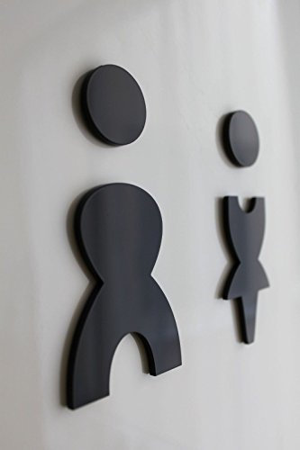 Panneau de toilettes Plaque de toilettes noire brillante 15 couleurs disponibles noir