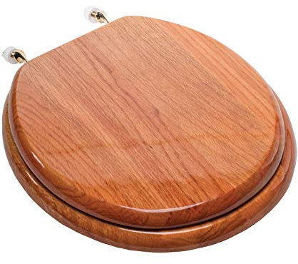 Comfort Seats Designer WC-Sitz aus Massivholz mit antimikrobiellen und Edelstahl-Scharnieren, C2B1R17BR