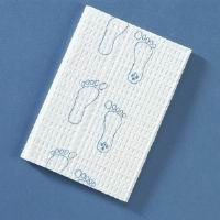 PT# -194 Towel Podiatry 3 Ply Poly Footprint 18x13.5 White/Mauve 500/Ca by, Graham Medical