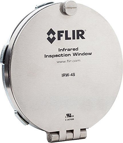 FLIR IR-Inspektionsfenster aus Edelstahl 4 Zoll, 1 Stück, IRW-4S | Lichtbogenschutz, visuell/thermisch/Fusion, Edelstahlrahmen, korrosionsbeständig, Montagekit